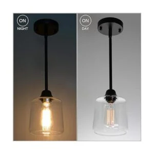 VILUXY Lámpara colgante de cristal vintage iluminación_2