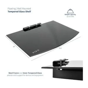 VIVO estante flotante de vidrio templado de pared para_2