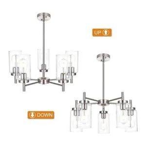 VINLUZ Lámparas de araña grandes contemporáneas de 5_3