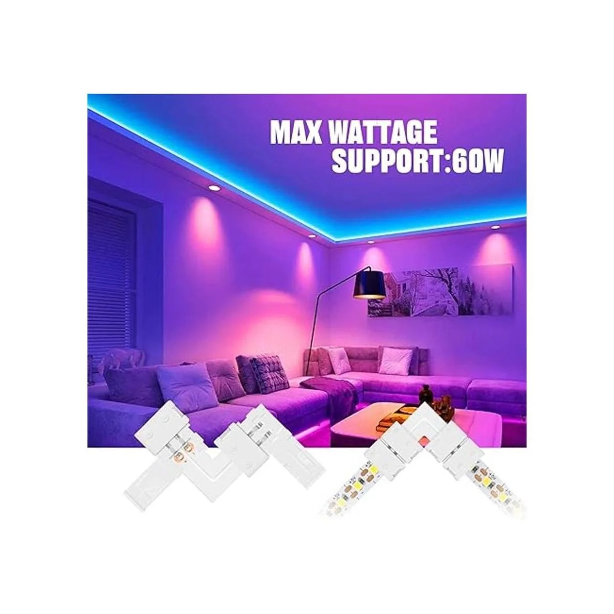 VIPMOON Conector de tira LED de esquina en ángulo recto_4