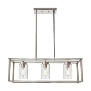 VINLUZ 3 candelabros lineales de luz de níquel cepillado_1