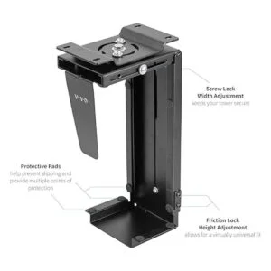 VIVO Soporte de PC ajustable para debajo del escritorio y_2
