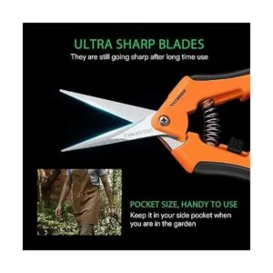 VIVOSUN Tijeras de podar con cuchillas de acero rectas_5