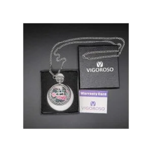 VIGOROSO Relojes de bolsillo de cuarzo con diseño de_3