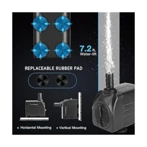 VIVOSUN Bomba sumergible de 480 GPH 1800 LH 25 W_3