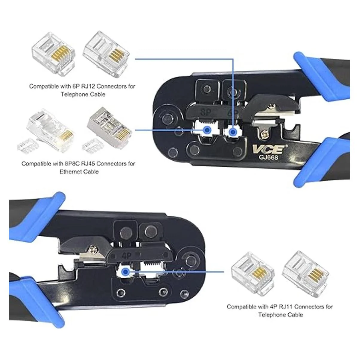 VCE RJ45 RJ11 RJ12 Herramienta de crimpado Ethernet_2