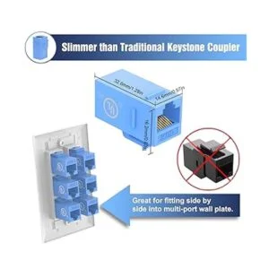 VCE Paquete de 25 acopladores Keystone RJ45 CAT6 acoplador_2