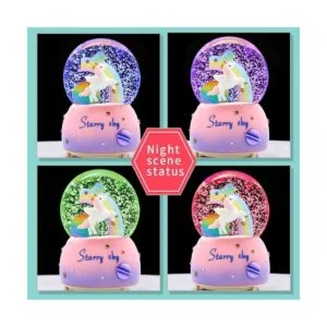 VECU Globo de nieve de unicornio para niños globo de