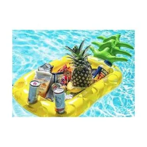 VICKEA Soporte inflable para bebidas de piña flotador_6