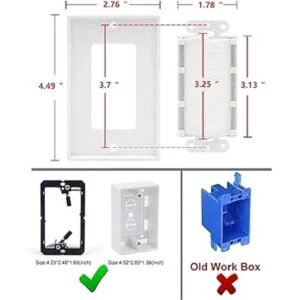 VCE Placa de pared de un solo cepillo para cables de paso_2