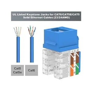 VCE RJ45 Cat6 Keystone Jacks UL Listado 50 unidades UTP_4