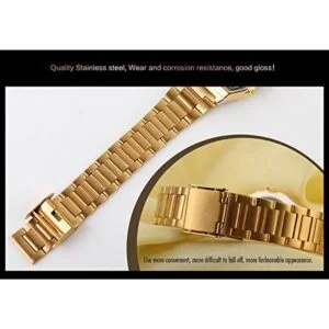 VIGOROSO Reloj casual digital de acero inoxidable con_5