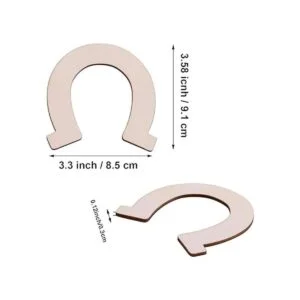 VERNUOS 36 piezas pendientes de madera herradura para_3