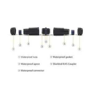 VCE Acoplador RJ45 impermeable IP67 CAT6CAT5ECAT5_3