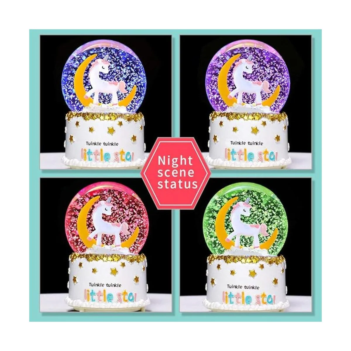 VECU Globo de nieve de unicornio 3.150 in automático