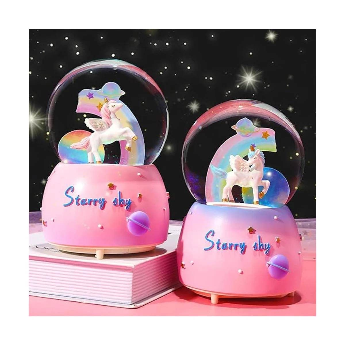 VECU Globo de nieve de unicornio para niños globo de