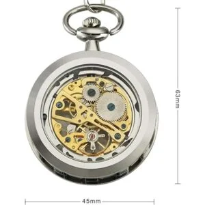 VIGOROSO Reloj de bolsillo clásico steampunk para hombre_2