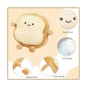 VHYHCY Almohada de pan tostado almohada de peluche de_5