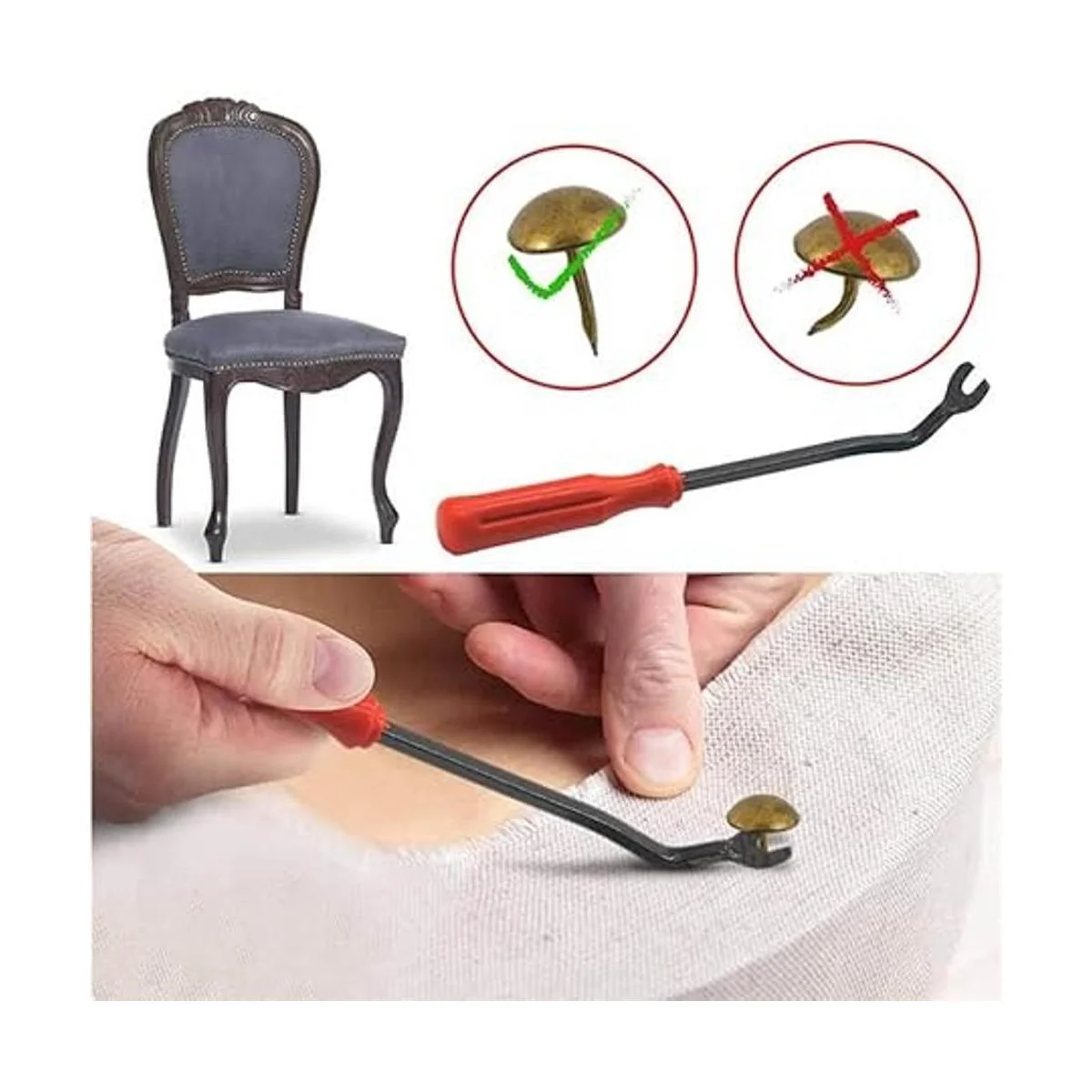 VERCCA Removedor de grapas de tapicería y construcción