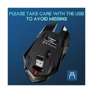 VEGCOO C8 Ratón inalámbrico recargable inalámbrico con