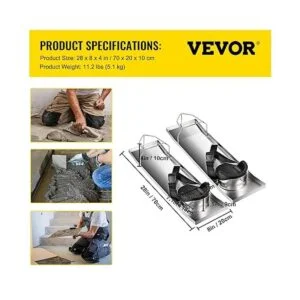 VEVOR Rodilleras de hormigón deslizantes de 28 x 8