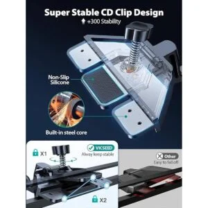 VICSEED Soporte de teléfono para automóvil ranura para CD_3