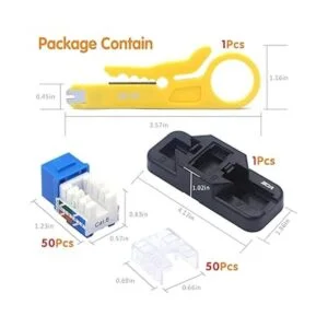 VCE RJ45 Cat6 Keystone Jacks UL Listado 50 unidades UTP_2
