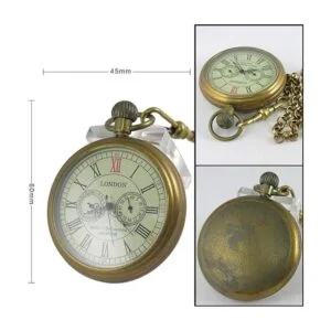 VIGOROSO Reloj de bolsillo para hombre estilo vintage de_2