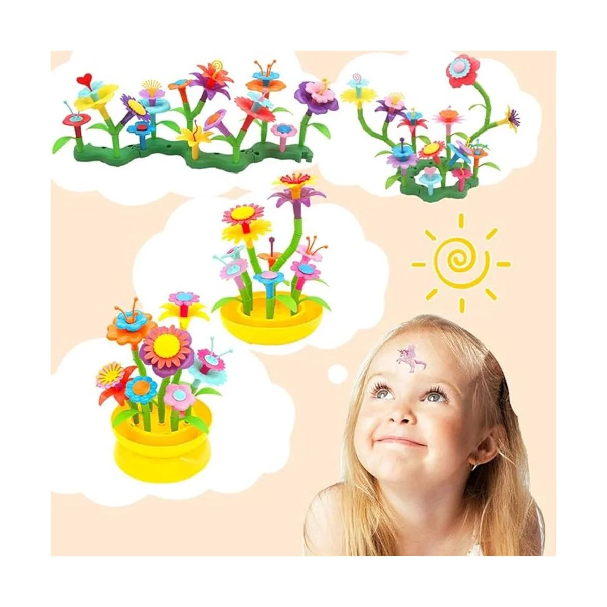 VERTOY Juego de juguetes de construcción de jardín de_5