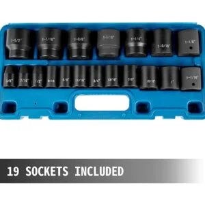 VEVOR Juego de llaves de impacto de 12 pulgadas 19