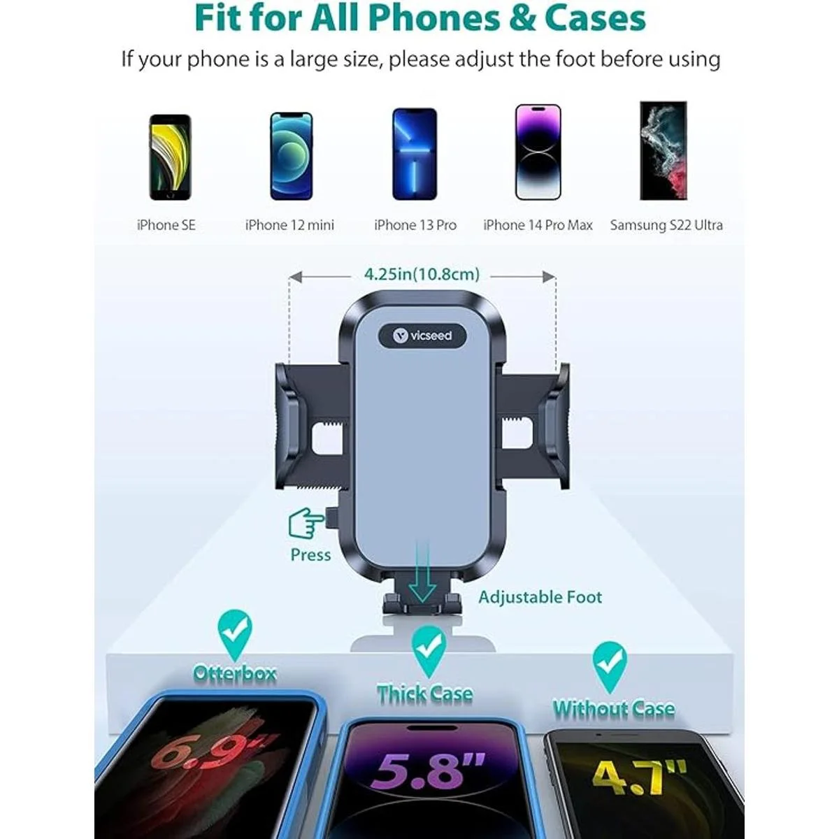 VICSEED Soporte de teléfono para automóvil ranura para CD_6
