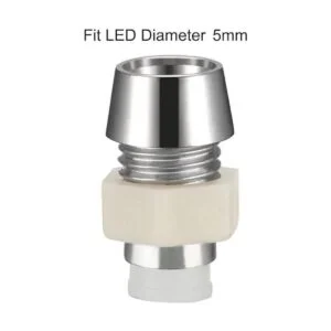Uxcell 100pcs 0.197 in LED titular bombilla socket_3