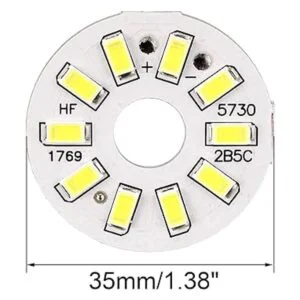 Uxcell Bombilla LED de chip 300 mA 5 W 10 LED 5730 SMD_2