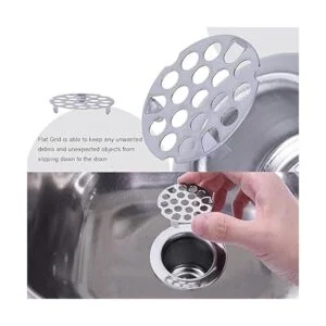 VARNAHOME Colador de acero inoxidable con rejilla de_4