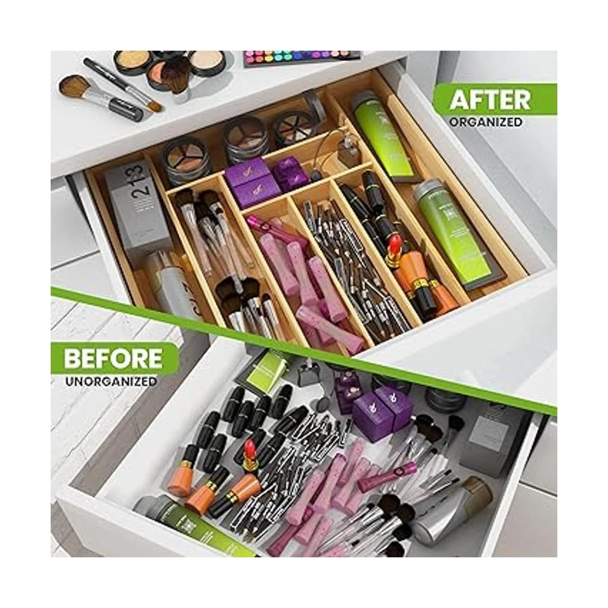 Utopia Kitchen Organizador de cubiertos de madera de_6