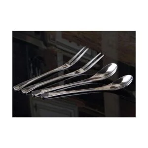 VANRA Juego de cubiertos de 4 piezas de acero inoxidable