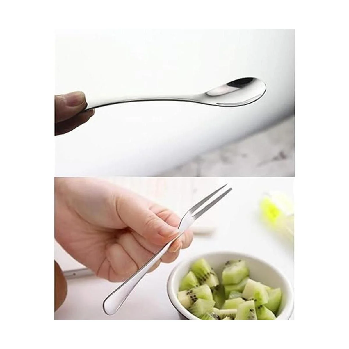 VANRA Juego de cubiertos de 4 piezas de acero inoxidable