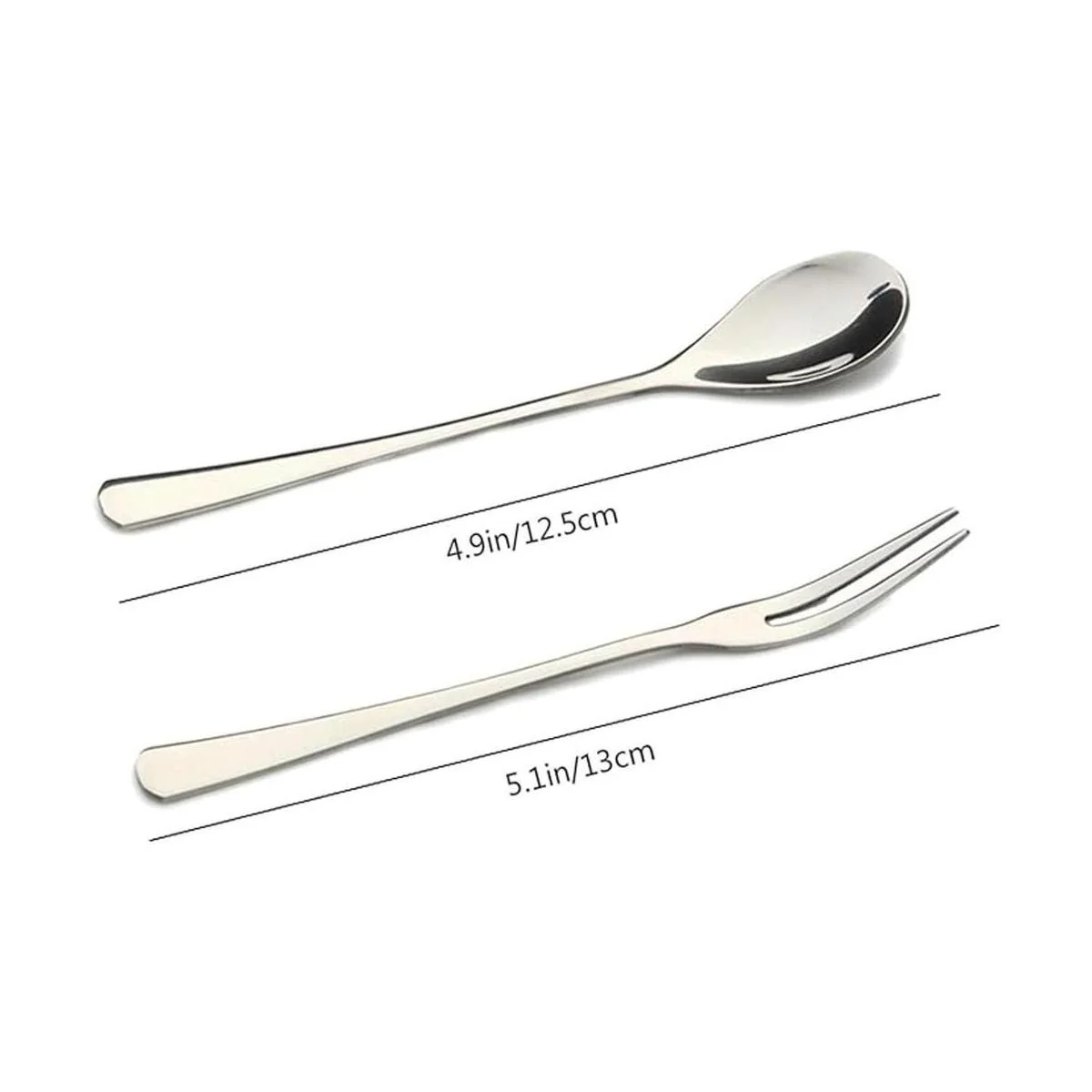 VANRA Juego de cubiertos de 4 piezas de acero inoxidable