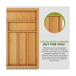 Utopia Kitchen Organizador de cubiertos de madera de_4