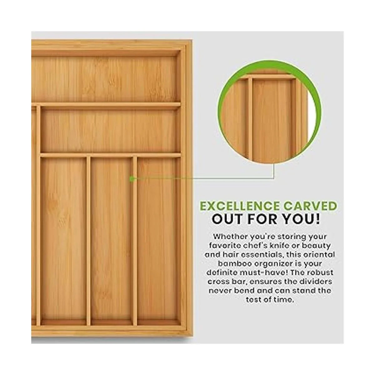 Utopia Kitchen Organizador de cubiertos de madera de_4