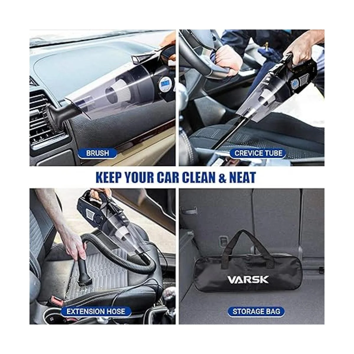 VARSK Aspiradora de automóvil 4 en 1 inflador de_4