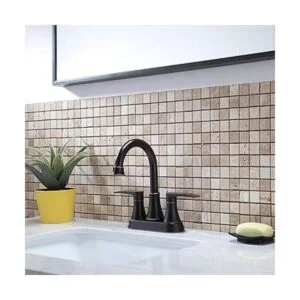 VALISY Grifo de lavabo de baño moderno comercial de 2 asas_2