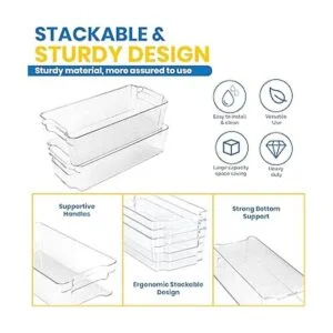 Utopia Home Organizador de despensa juego de 8 cubos_2