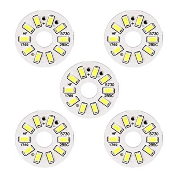 Uxcell Bombilla LED de chip 300 mA 5 W 10 LED 5730 SMD_1