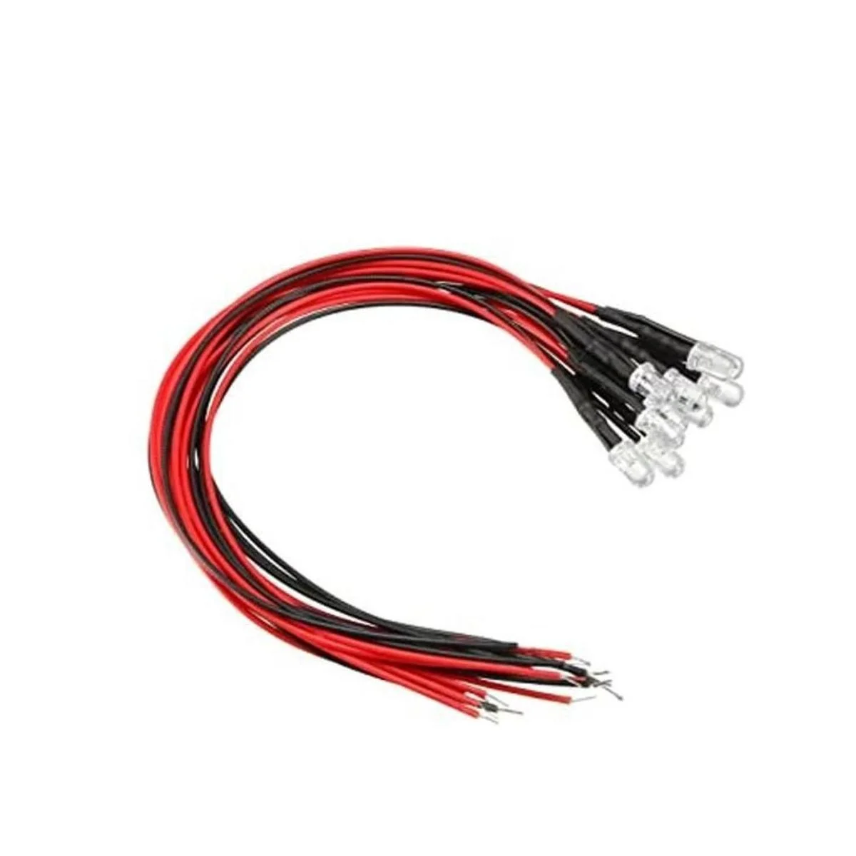 Uxcell 10 luces LED precableadas de 0.197 in_1