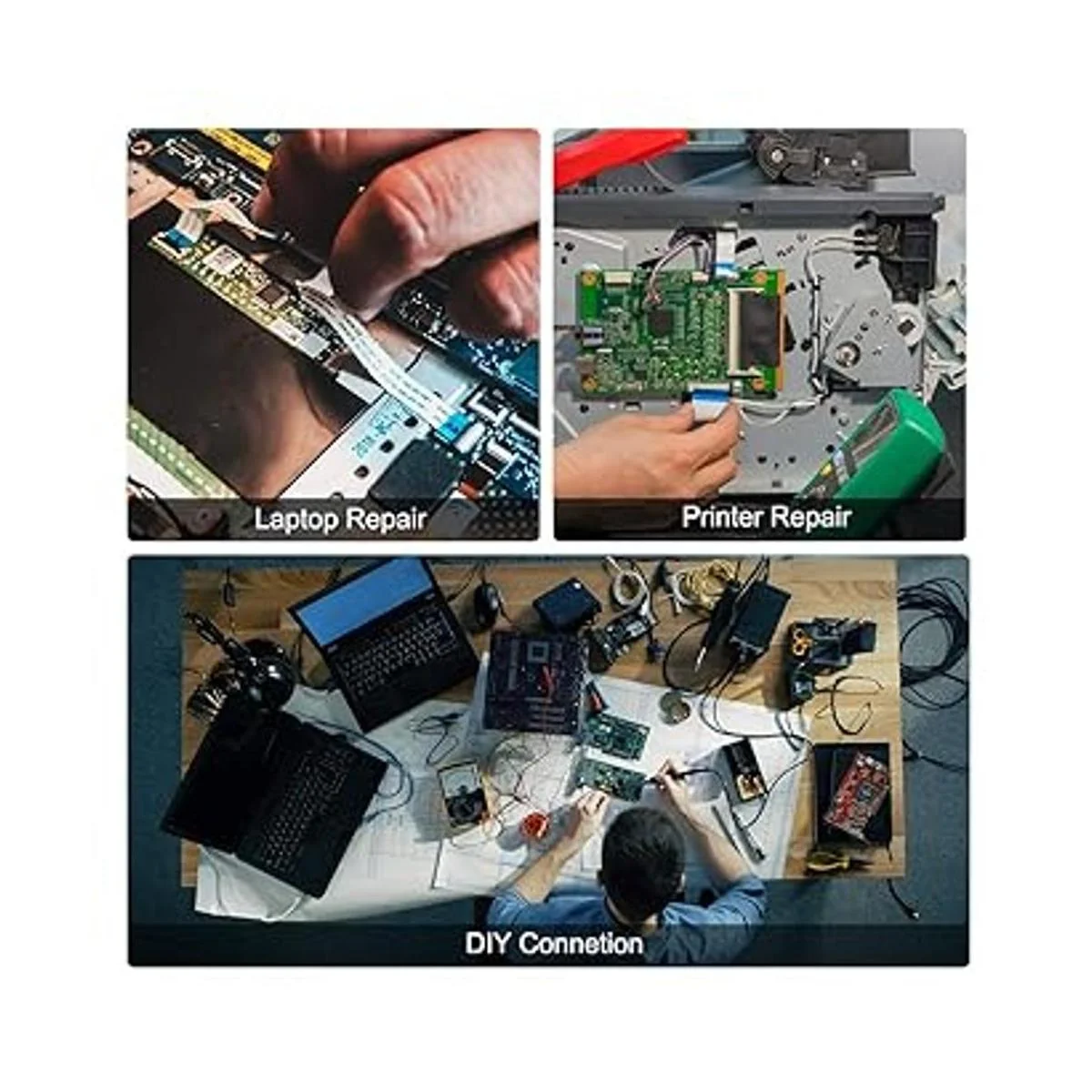 Uxcell Cable plano flexible 50 pines de 0.020 in de paso_3