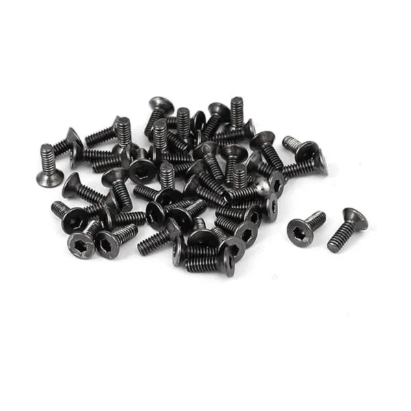 Uxcell M2 x 6 mm metal Nickle Plated Grado 109 Tornillo_1