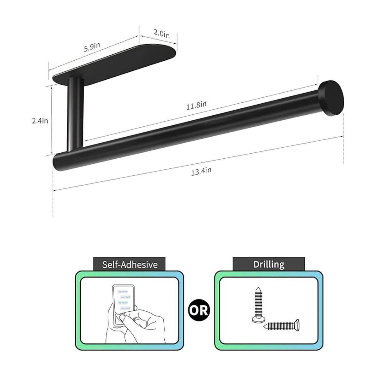 VAEHOLD Soporte adhesivo para toallas de papel para debajo_3