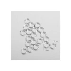 VALYRIA Conector de anillo de salto dividido de plata de_2