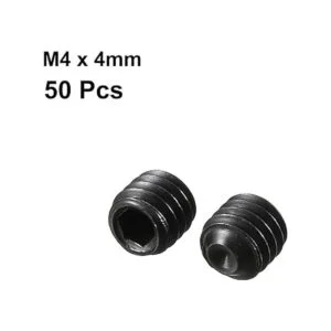 Uxcell 50pcs Negro M4 x 4 mm Acero de aleación Hex Socket_2